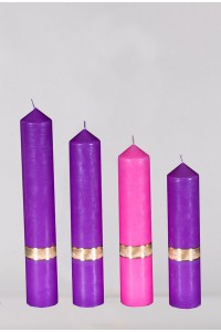 Conjunto de 4 velas, roxas e rosa, graduadas [A2]